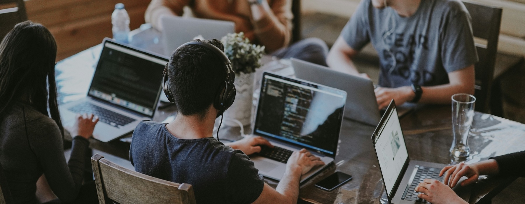 people working on computers