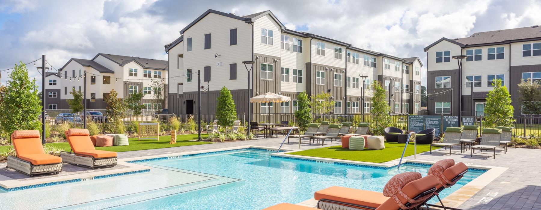 pool beside property